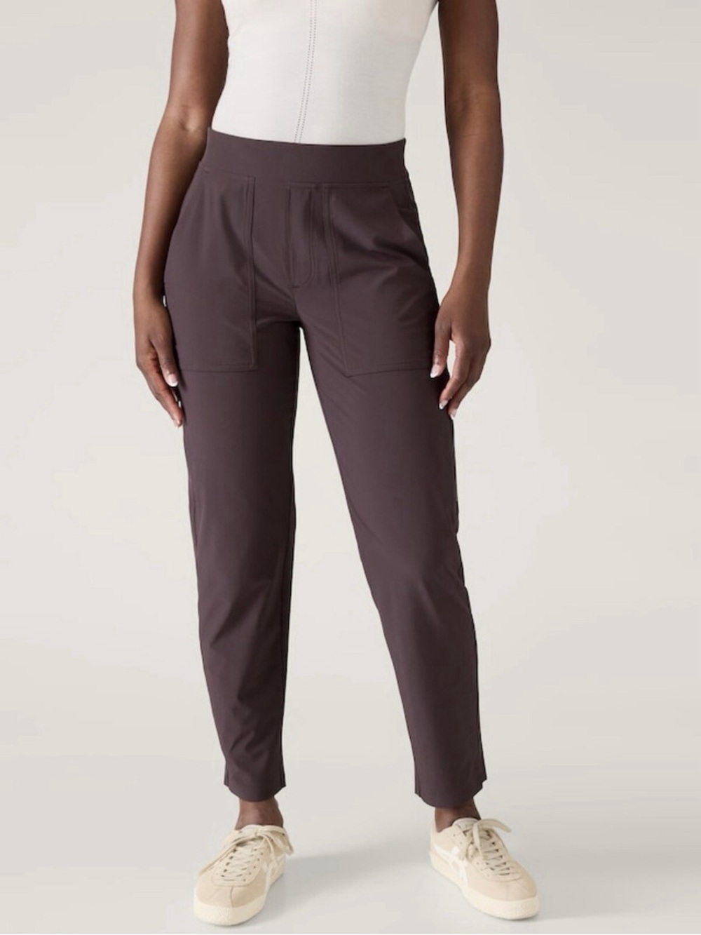 Athleta Brown Brooklyn Ankle Length Utility Trouser Pants Womens Size 2